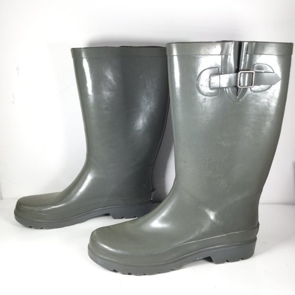 Sugar Women's Rain Boots Grey/Green Size 9 - Picture 1 of 12